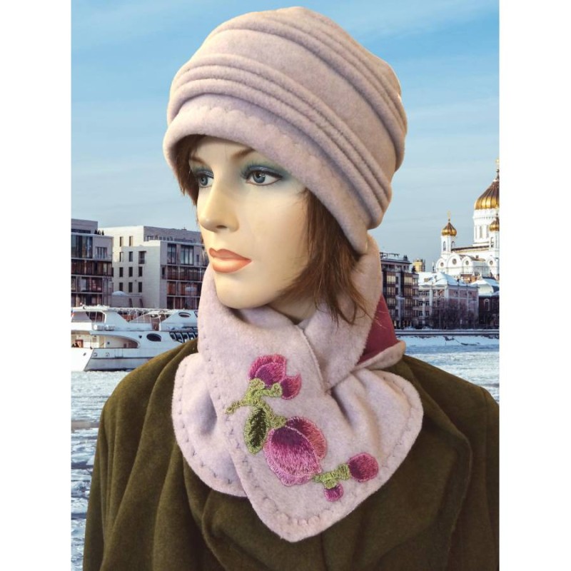 ENSEMBLES CHAPEAU ET ECHARPE LAINE POLAIRE 100 % FABRIQUE EN FRANCE
