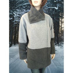 MANTEAUX AMANDINE 2 COULEURS LAINE POLAIRE 100 % fabriqués en FRANCE