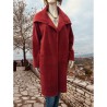 MANTEAU LONG AMANDINE EN LAINE POLAIRE 100 % FABRIQUE EN FRANCE